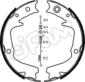 Cifam 153-387K - Комплект тормозов, ручник, парковка unicars.by