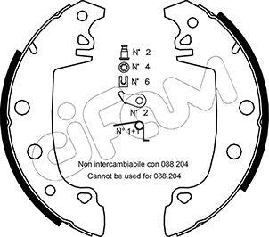 Cifam 153-324K - Комплект тормозных колодок, барабанные unicars.by