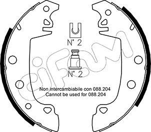 Cifam 153-324 - Комплект тормозных колодок, барабанные unicars.by