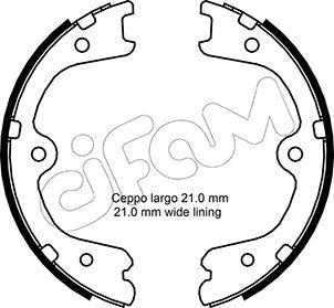 Cifam 153-297 - Комплект тормозов, ручник, парковка unicars.by