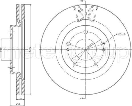 Cifam 800-1156C - Тормозной диск unicars.by