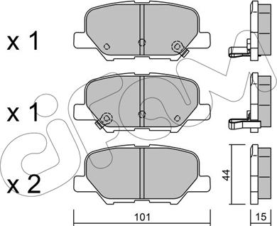 Cifam 822-995-0 - Тормозные колодки, дисковые, комплект unicars.by