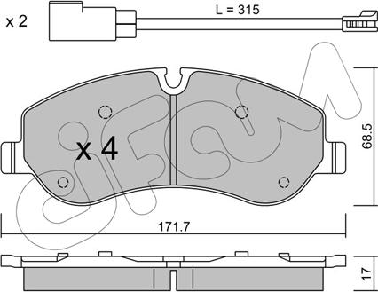 Cifam 822-990-0 - Тормозные колодки, дисковые, комплект unicars.by