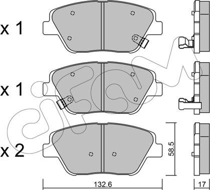 Cifam 822-945-0 - Тормозные колодки, дисковые, комплект unicars.by