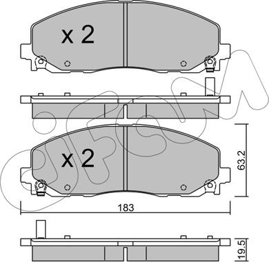 Cifam 822-946-0 - Тормозные колодки, дисковые, комплект unicars.by