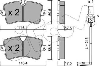 Cifam 822-955-0K - Тормозные колодки, дисковые, комплект unicars.by