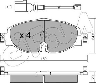 Cifam 822-950-0K - Тормозные колодки, дисковые, комплект unicars.by