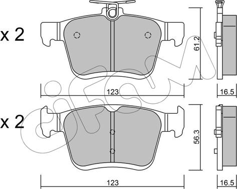 Cifam 822-951-0 - Тормозные колодки, дисковые, комплект unicars.by