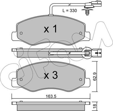 Cifam 822-900-0 - Тормозные колодки, дисковые, комплект unicars.by