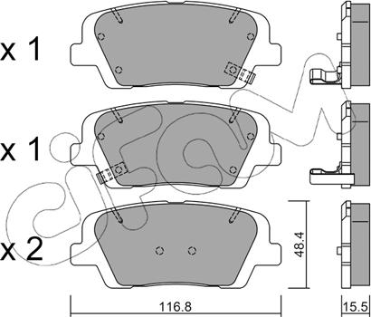 Cifam 822-901-0 - Тормозные колодки, дисковые, комплект unicars.by