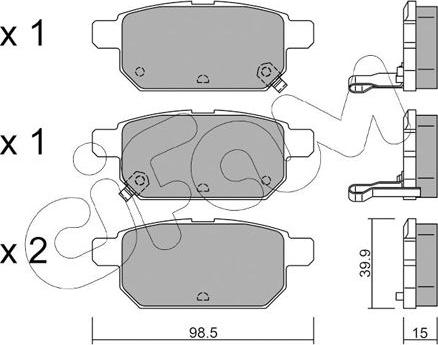 Cifam 822-915-0 - Тормозные колодки, дисковые, комплект unicars.by