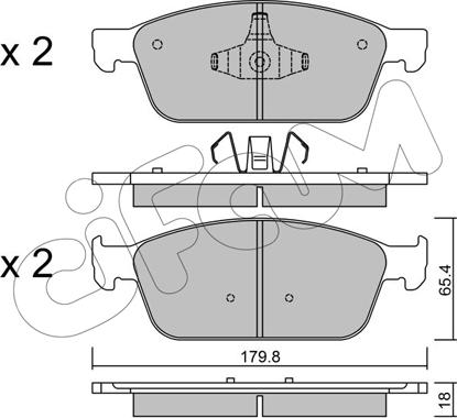 Cifam 822-989-0 - Тормозные колодки, дисковые, комплект unicars.by