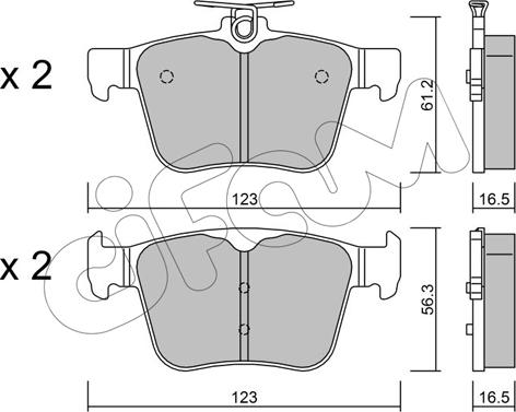 Cifam 822-981-0 - Тормозные колодки, дисковые, комплект unicars.by