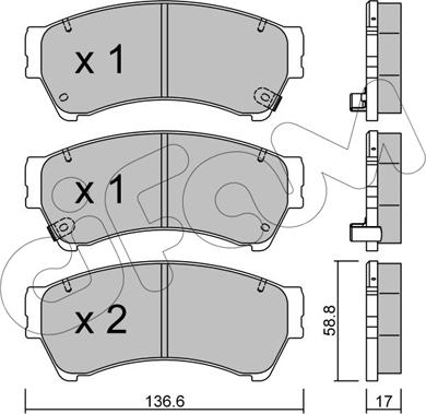 Cifam 822-924-0 - Тормозные колодки, дисковые, комплект unicars.by