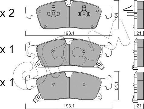 Cifam 822-927-2 - Тормозные колодки, дисковые, комплект unicars.by