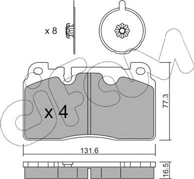 Cifam 822-979-0-141 - Тормозные колодки, дисковые, комплект unicars.by