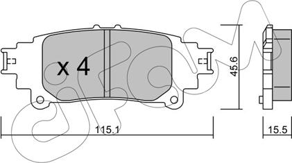 Cifam 822-977-0 - Тормозные колодки, дисковые, комплект unicars.by