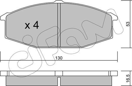 Cifam 822-490-0 - Тормозные колодки, дисковые, комплект unicars.by