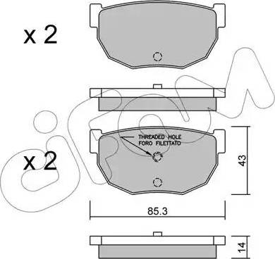 Cifam 822-492-0 - Тормозные колодки, дисковые, комплект unicars.by