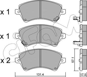 Cifam 822-446-0 - Тормозные колодки, дисковые, комплект unicars.by