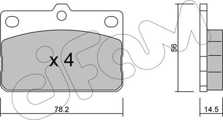 Cifam 822-440-0 - Тормозные колодки, дисковые, комплект unicars.by