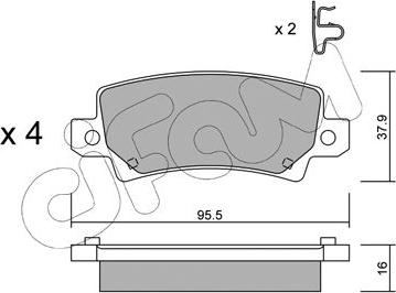 Cifam 822-447-0 - Тормозные колодки, дисковые, комплект unicars.by