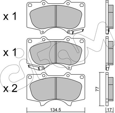 Cifam 822-454-0 - Тормозные колодки, дисковые, комплект unicars.by