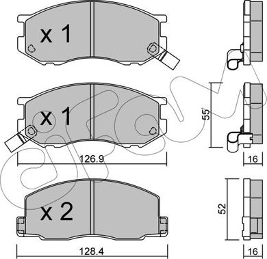 Cifam 822-455-0 - Тормозные колодки, дисковые, комплект unicars.by