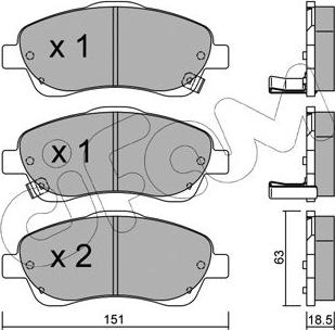 Cifam 822-450-0 - Тормозные колодки, дисковые, комплект unicars.by