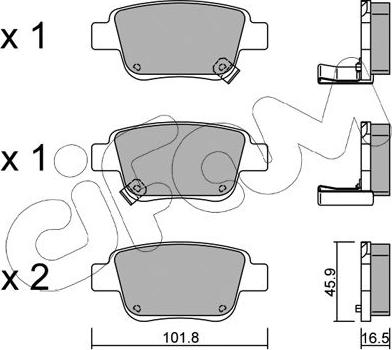 Cifam 822-451-0 - Тормозные колодки, дисковые, комплект unicars.by