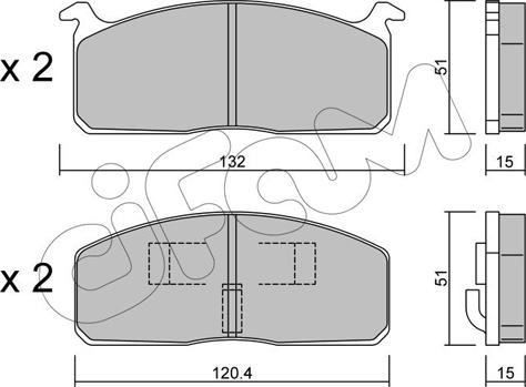 Cifam 822-457-0 - Тормозные колодки, дисковые, комплект unicars.by