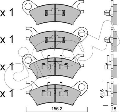 Cifam 822-469-0 - Тормозные колодки, дисковые, комплект unicars.by