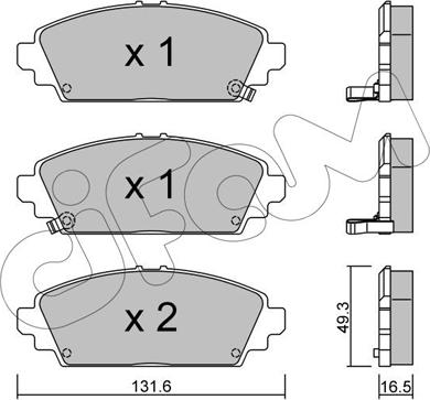 Cifam 822-463-0 - Тормозные колодки, дисковые, комплект unicars.by