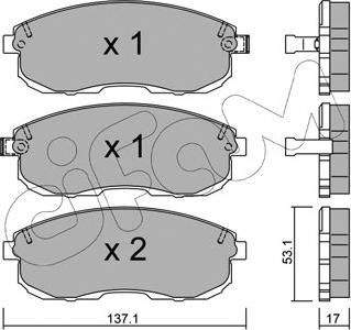 Cifam 822-404-0 - Тормозные колодки, дисковые, комплект unicars.by