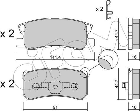 Cifam 822-400-1 - Тормозные колодки, дисковые, комплект unicars.by