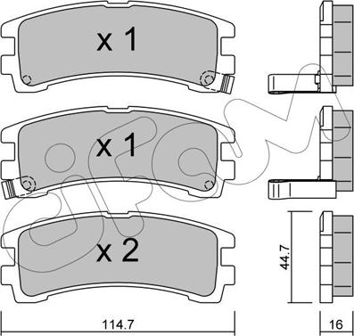 Cifam 822-408-0 - Тормозные колодки, дисковые, комплект unicars.by