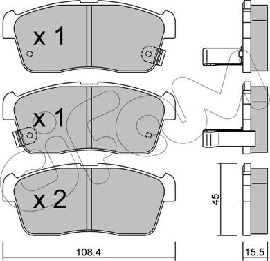 Cifam 822-415-0 - Тормозные колодки, дисковые, комплект unicars.by