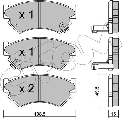 Cifam 822-411-0 - Тормозные колодки, дисковые, комплект unicars.by