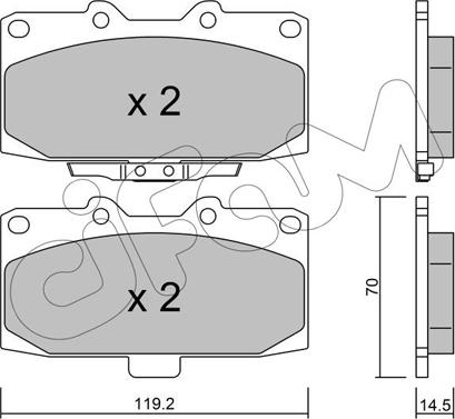 Cifam 822-413-0 - Тормозные колодки, дисковые, комплект unicars.by