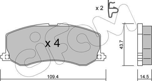 Cifam 822-417-0 - Тормозные колодки, дисковые, комплект unicars.by