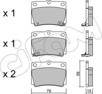 Cifam 822-484-0 - Тормозные колодки, дисковые, комплект unicars.by