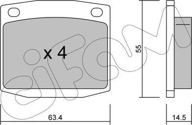 Cifam 822-486-0 - Тормозные колодки, дисковые, комплект unicars.by