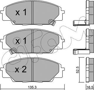 Cifam 822-435-0 - Тормозные колодки, дисковые, комплект unicars.by