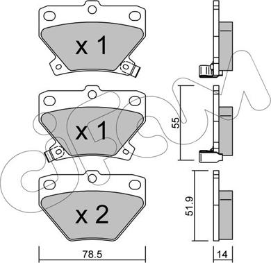 Cifam 822-424-0 - Тормозные колодки, дисковые, комплект unicars.by