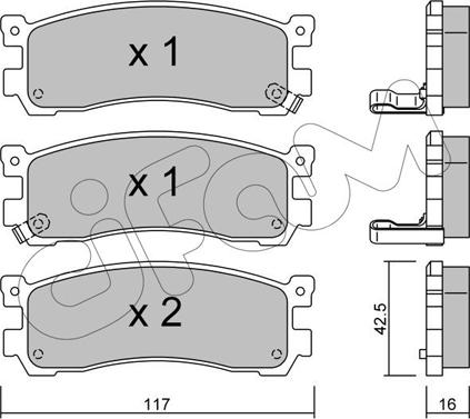 Cifam 822-478-0 - Тормозные колодки, дисковые, комплект unicars.by