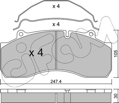 Cifam 822-594-0 - Тормозные колодки, дисковые, комплект unicars.by