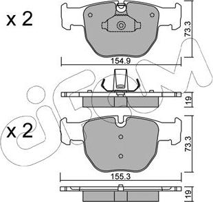 Cifam 822-598-0 - Тормозные колодки, дисковые, комплект unicars.by