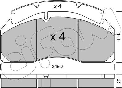 Cifam 822-593-0 - Тормозные колодки, дисковые, комплект unicars.by