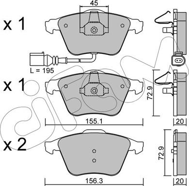 Cifam 822-549-4 - Тормозные колодки, дисковые, комплект unicars.by