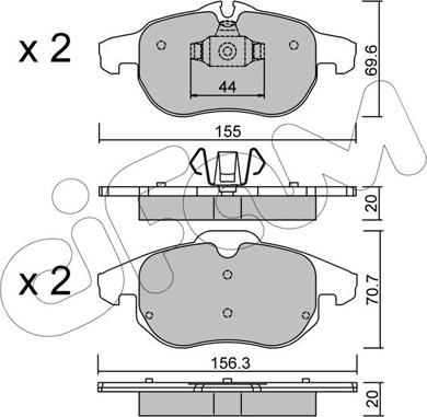 Cifam 822-540-0 - Тормозные колодки, дисковые, комплект unicars.by